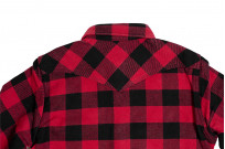 Iron Heart Ultra-Heavy Flannel - Snap Buttoned Red/Black - Image 15