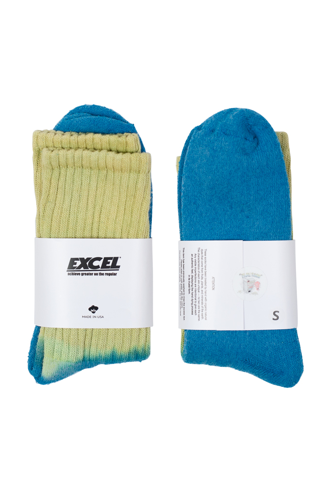 EXCEL / PLAY 2WIN - Hand-Dyed Socks / Yellow Top