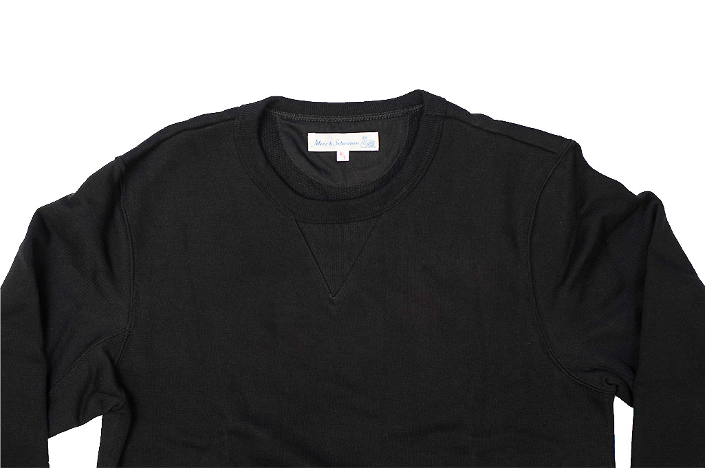 Merz B. Schwanen Heavy Weight Crewneck Sweater - Deep Black - 3S48.99