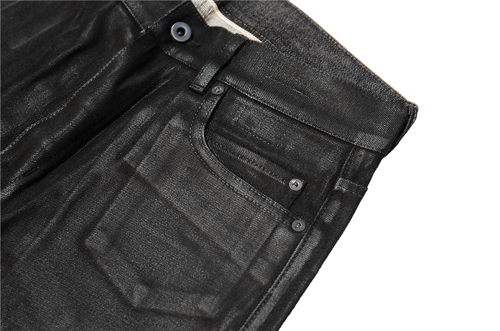 Rick Owens DRKSHDW Duke Jeans - Made in Japan Black Waxed (Self Edge Exclusive)