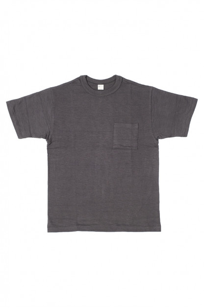 Warehouse Slub Cotton T-Shirt - Black w/ Pocket