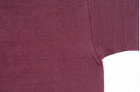 Warehouse Slub Cotton T-Shirt -Bordeaux Plain - Image 2