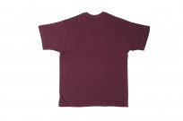 Warehouse Slub Cotton T-Shirt -Bordeaux Plain - Image 6