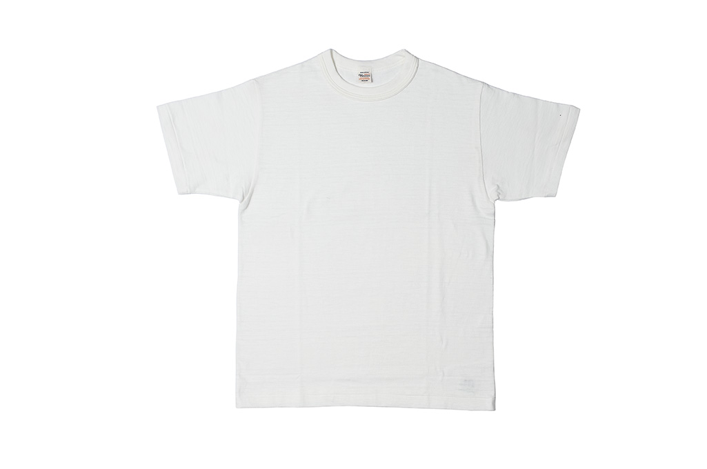 Warehouse Slub Cotton T-Shirt - White Plain - Image 1