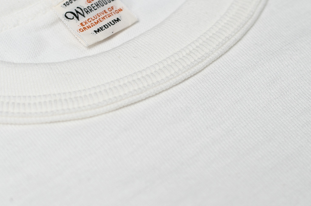 Warehouse Slub Cotton T-Shirt - White Plain