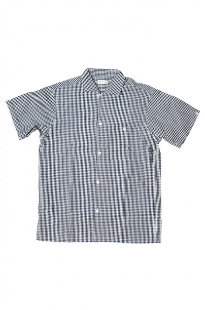 Warehouse Short Sleeve Buttoned Shirt - Fine Check Pattern