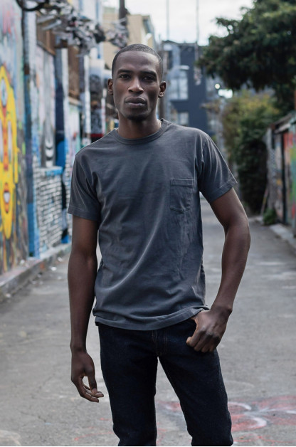 3sixteen Suffused Collection / Overdyed Pocket T-Shirt - Aphotic Anthracite