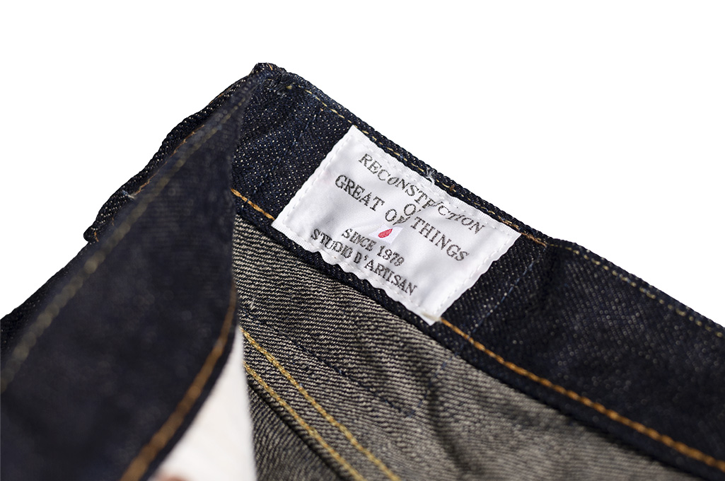 Studio D’Artisan G-003 15oz Slubby Denim Jeans - Slim Tapered Rinsed - Image 10