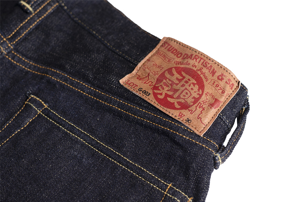 Studio D’Artisan G-003 15oz Slubby Denim Jeans - Slim Tapered Rinsed - Image 14