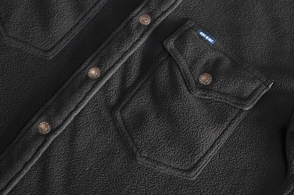 Iron Heart Micro Fleece CPO Shirt - Cozy Time Black - Image 7