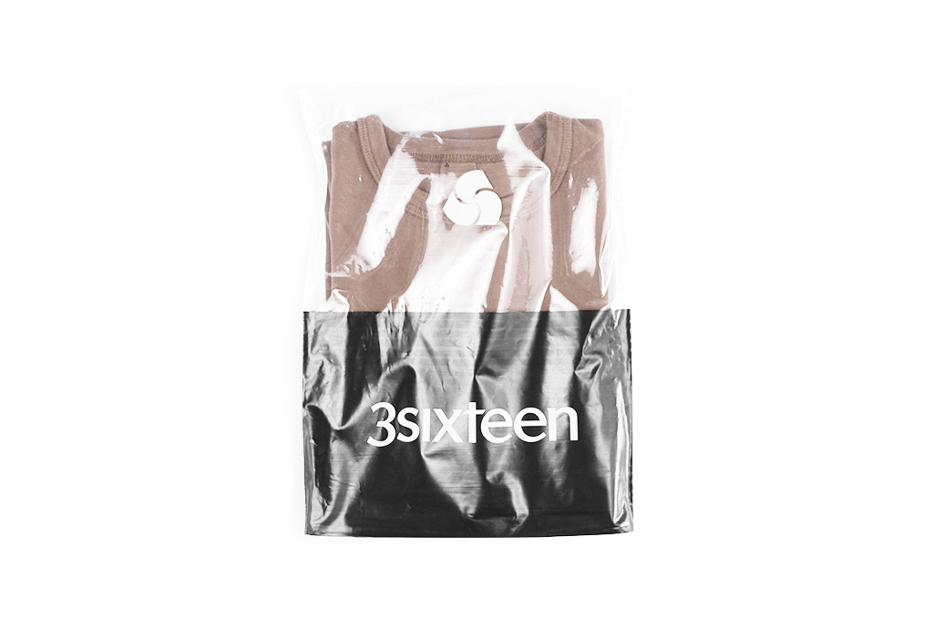 3sixteen Garment Dyed Long Sleeve T-Shirt - Clove - Image 1