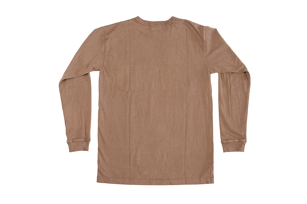 3sixteen Garment Dyed Long Sleeve T-Shirt - Clove - Image 7