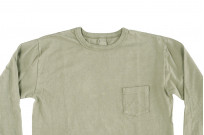 3sixteen Garment Dyed Long Sleeve T-Shirt - Military Green - Image 3