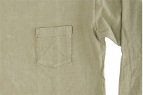 3sixteen Garment Dyed Long Sleeve T-Shirt - Military Green - Image 6