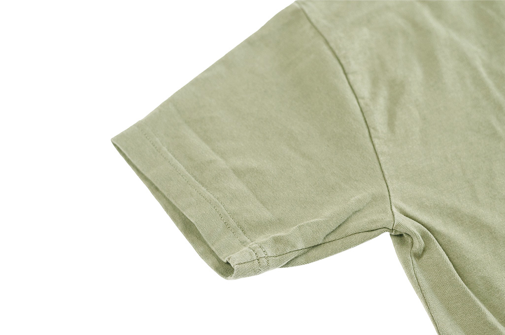 3sixteen Garment Dyed Plain T-Shirt - Military Green - Image 5