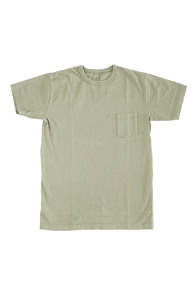 3sixteen Garment Dyed Pocket T-Shirt - Military Green - Image 0