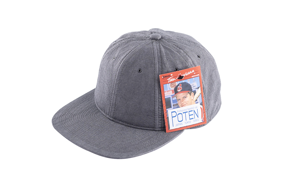 Poten Japanese Made Cap - Washed Out Black Linen