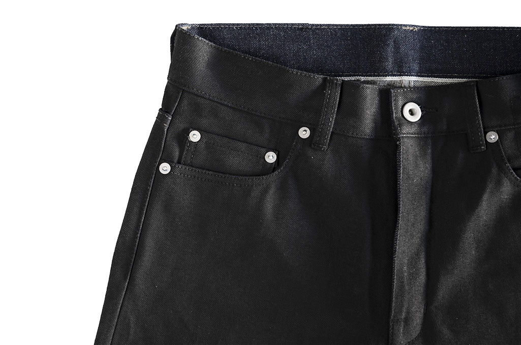 Rick Owens for Self Edge Heavyweight DRKSHDW Detroit Jeans - Made in Japan 16oz Black Waxed - Image 12