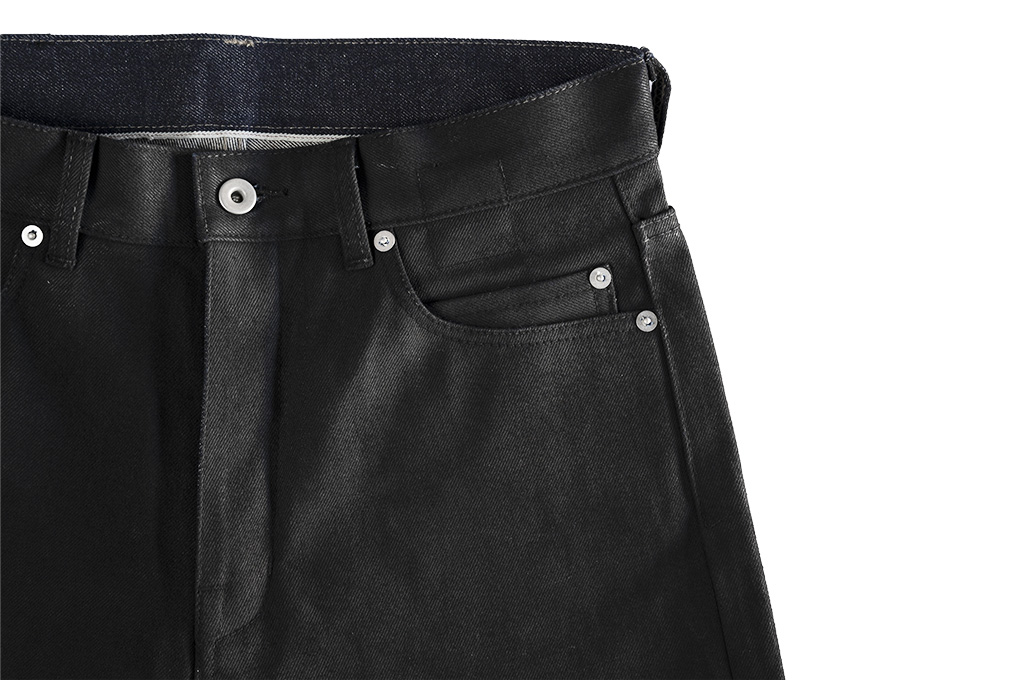 Rick Owens for Self Edge Heavyweight DRKSHDW Detroit Jeans - Made in Japan 16oz Black Waxed - Image 13