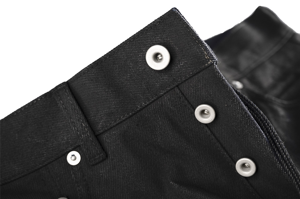 Rick Owens for Self Edge Heavyweight DRKSHDW Detroit Jeans - Made in Japan 16oz Black Waxed - Image 14