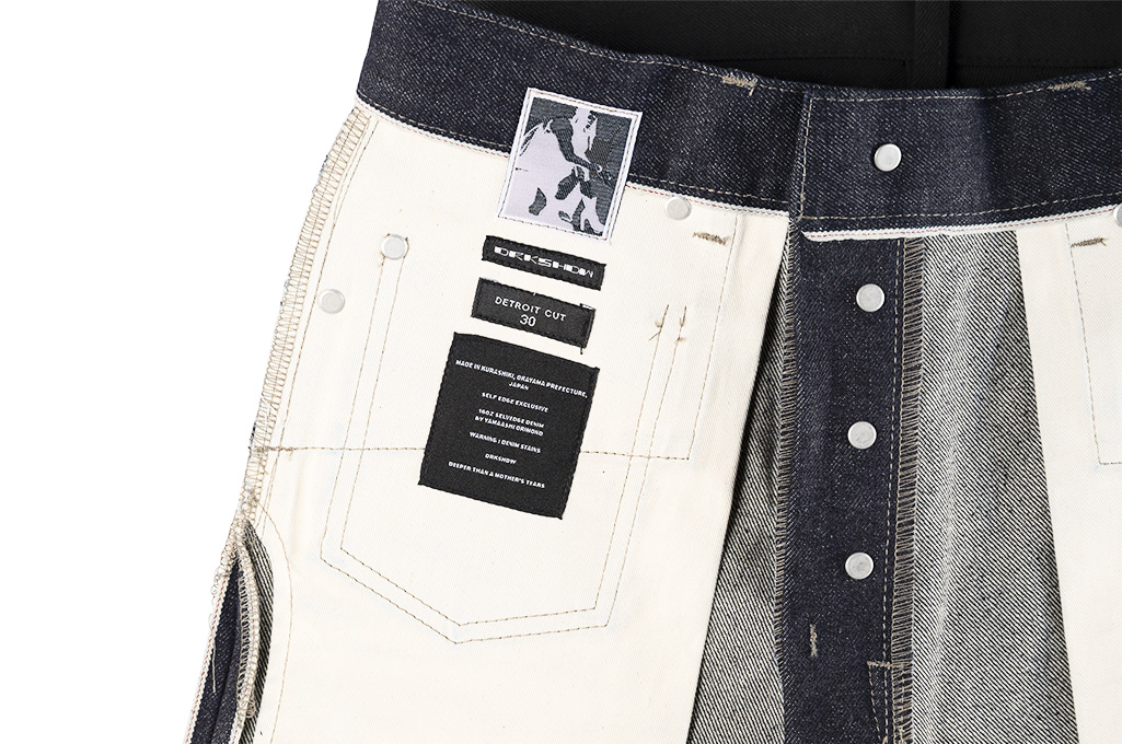 Rick Owens for Self Edge Heavyweight DRKSHDW Detroit Jeans - Made in Japan 16oz Black Waxed - Image 22