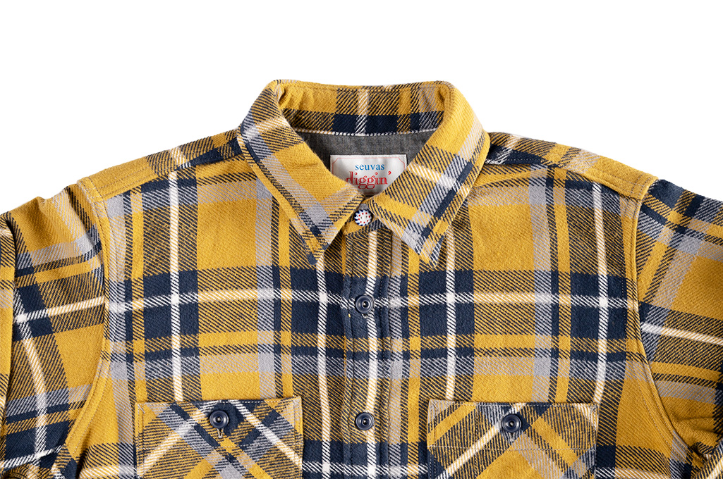 Seuvas Heavy Winter Flannel Shirt - Lemon Haze - Image 9