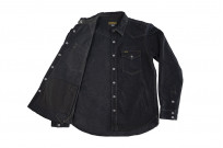 Iron Heart CPO Shirt w/ Hand Pockets - IHSH-293-OD - 18oz Vintage Denim Overdyed Black - Image 15
