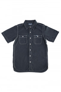 Iron Heart 5.5oz Selvedge Overdyed Chambray - Short Sleeved Work Shirt - Image 5
