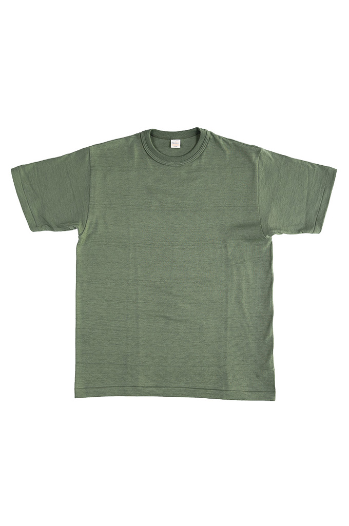 Warehouse_Slub_Cotton_T-Shirt_Green_Plai