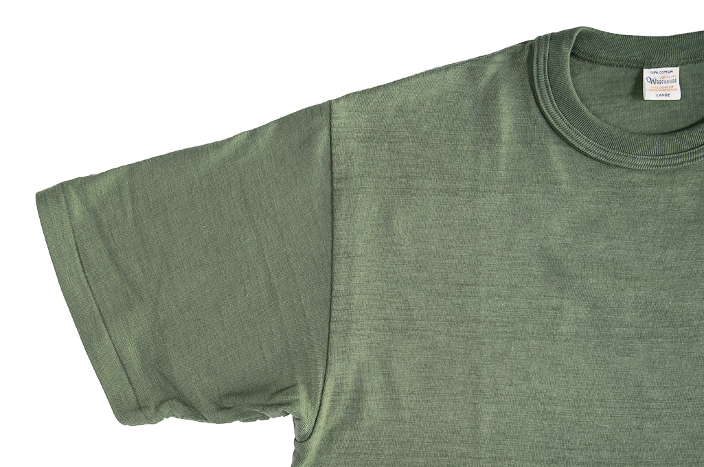 Warehouse Slub Cotton T-Shirt - Green Plain