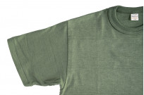 Warehouse Slub Cotton T-Shirt - Green Plain - Image 3