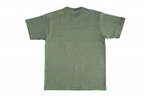 Warehouse Slub Cotton T-Shirt - Green Plain - Image 5