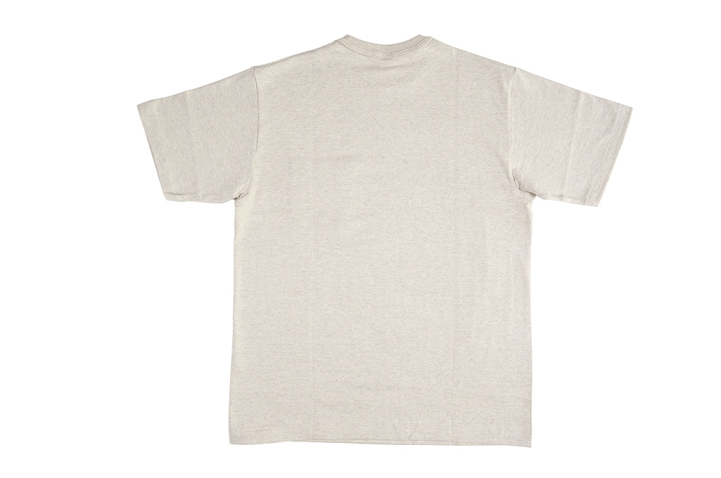 Warehouse Slub Cotton T-Shirt - Oatmeal Pocket - Image 6