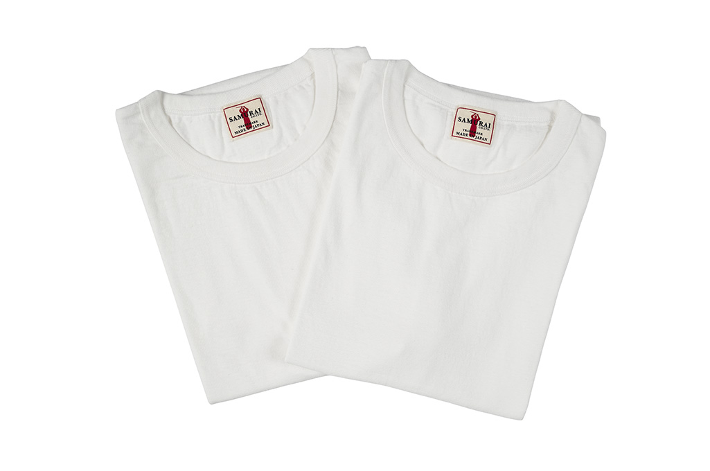 Samurai Blank T-Shirt 2-Pack - Medium Weight White