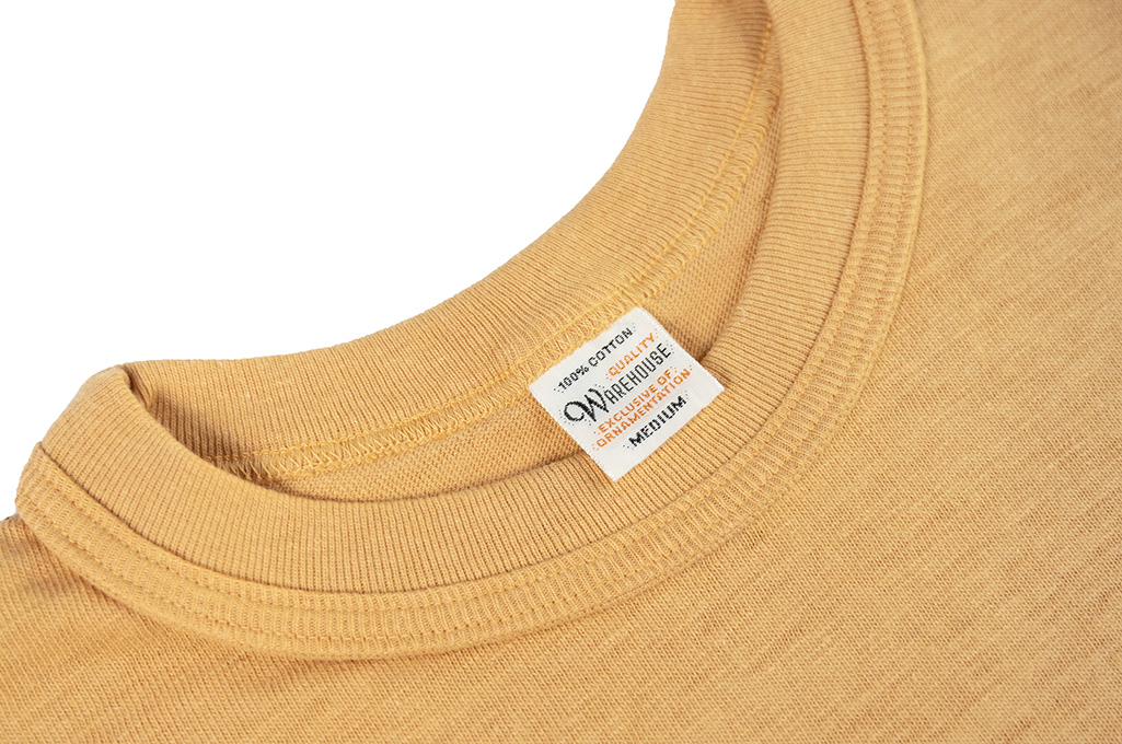 Warehouse Slub Cotton T-Shirt - Washed-Out Orange - Image 2