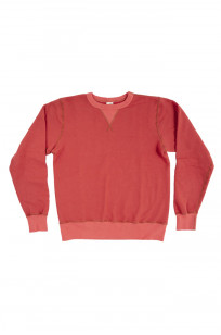 Buzz Rickson Flatlock Seam Crewneck Sweater - Red - Image 4