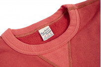 Buzz Rickson Flatlock Seam Crewneck Sweater - Red - Image 6