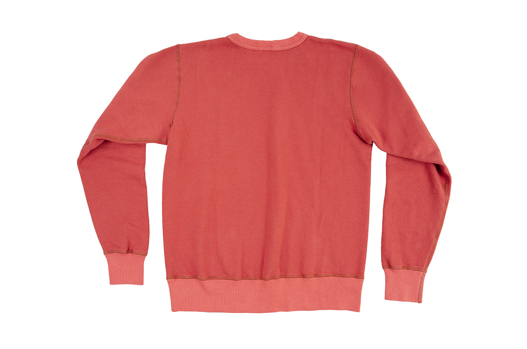 Buzz Rickson Flatlock Seam Crewneck Sweater - Red