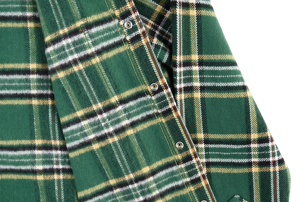 Iron Heart Ultra-Heavy Flannel - Green Tartan Check - Image 15