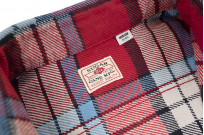 Sugar Cane Twill Check Flannel Shirt - Sinusoid Red - Image 9