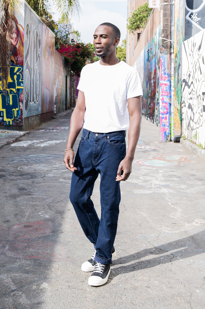 3sixteen Arcoíris Collection / CT-100x Overdyed Classic Tapered Jeans - Cobalt - Image 0