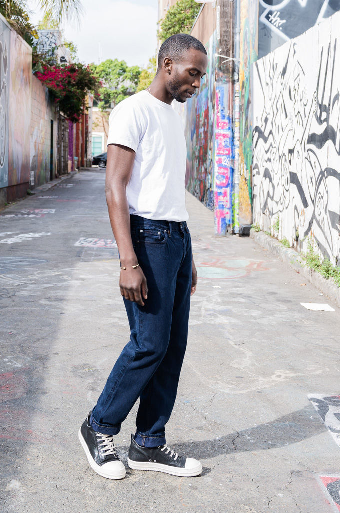 3sixteen Arcoíris Collection / CT-100x Overdyed Classic Tapered Jeans - Cobalt - Image 1
