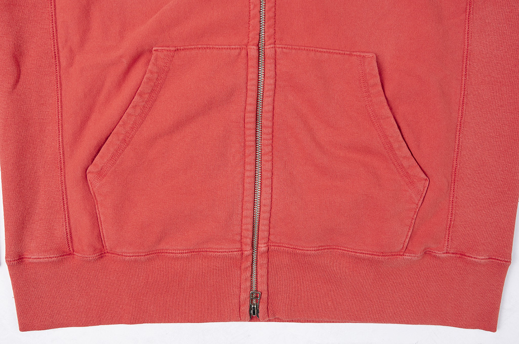 3sixteen Arcoíris Collection / Overdyed French Terry Zip Hoodie - Crimson - Image 4