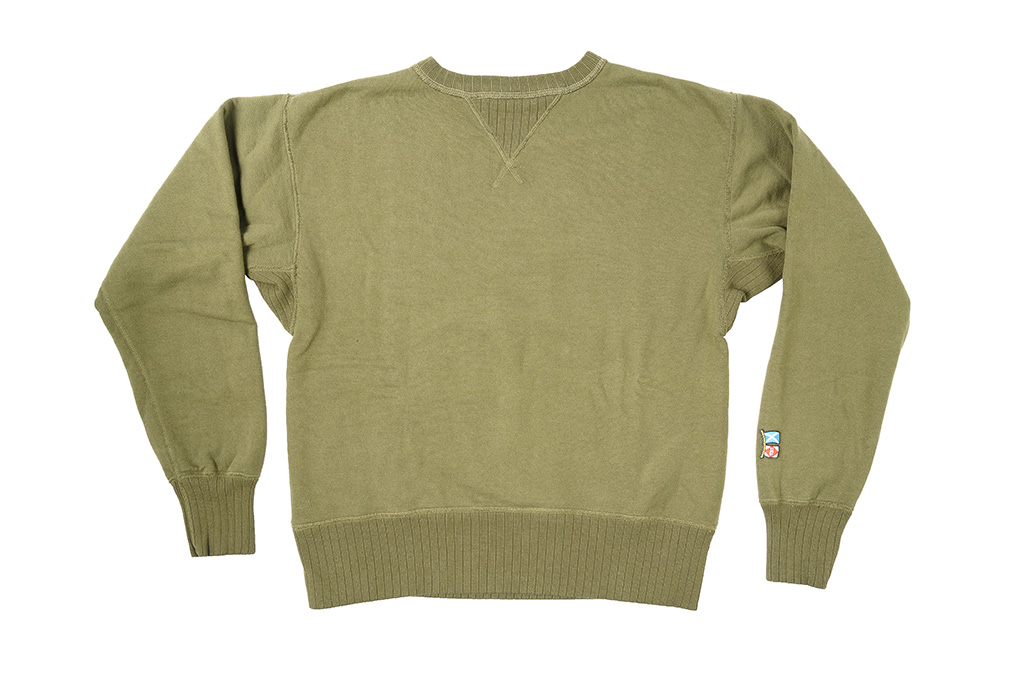 Mister Freedom “The Medalist” Crewneck Sweater - Olive - Image 4