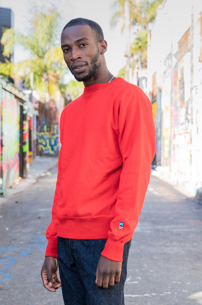 Mister Freedom “The Medalist” Crewneck Sweater - Red - Image 1