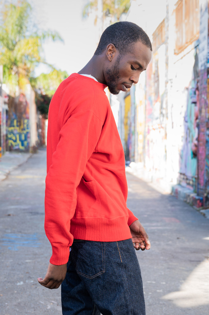 Mister Freedom “The Medalist” Crewneck Sweater - Red - Image 2