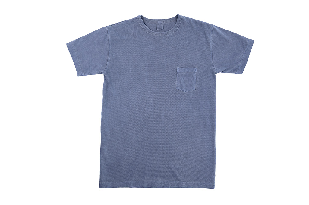 3sixteen Garment Dyed Pocket T-Shirt - French Blue - Image 1