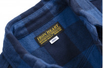 Iron Heart Ultra-Heavy Flannel - Indigo-Dyed Buffalo Check - Image 9