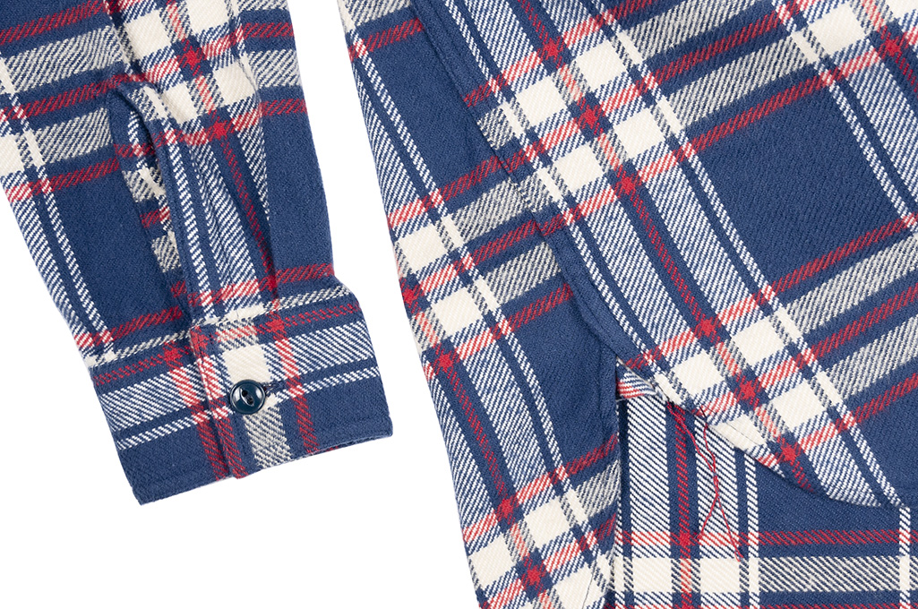 Sugar Cane Twill Check Flannel Shirt - Lot. 28746 Dark Blue/Red Plaid  - Image 9
