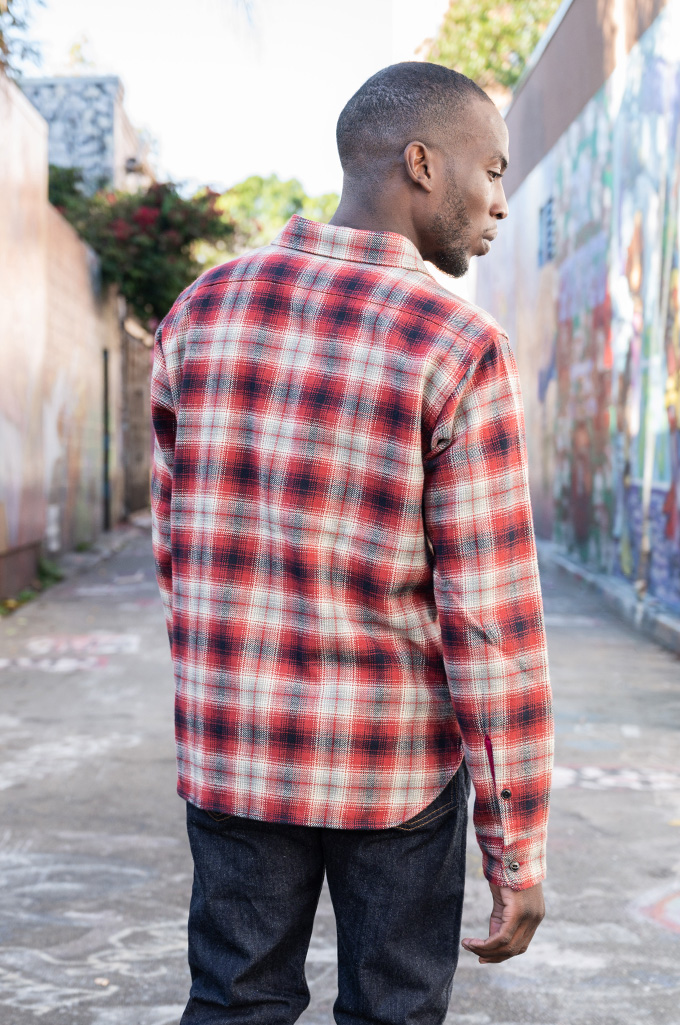 Iron Heart Ultra-Heavy Flannel - Classic Red Check Workshirt - Image 2